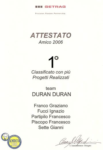AMICO 2006 · 1° classificato, più progetti realizzati