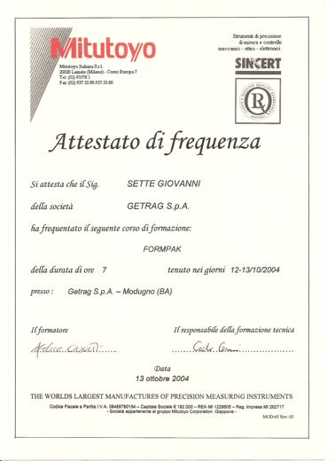 FORMPAK · misura di forma e profilo