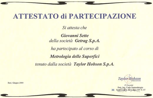 Metrologia delle superfici