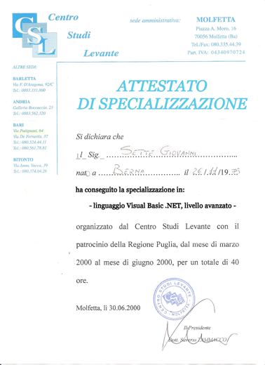 Visual Basic .NET · livello avanzato